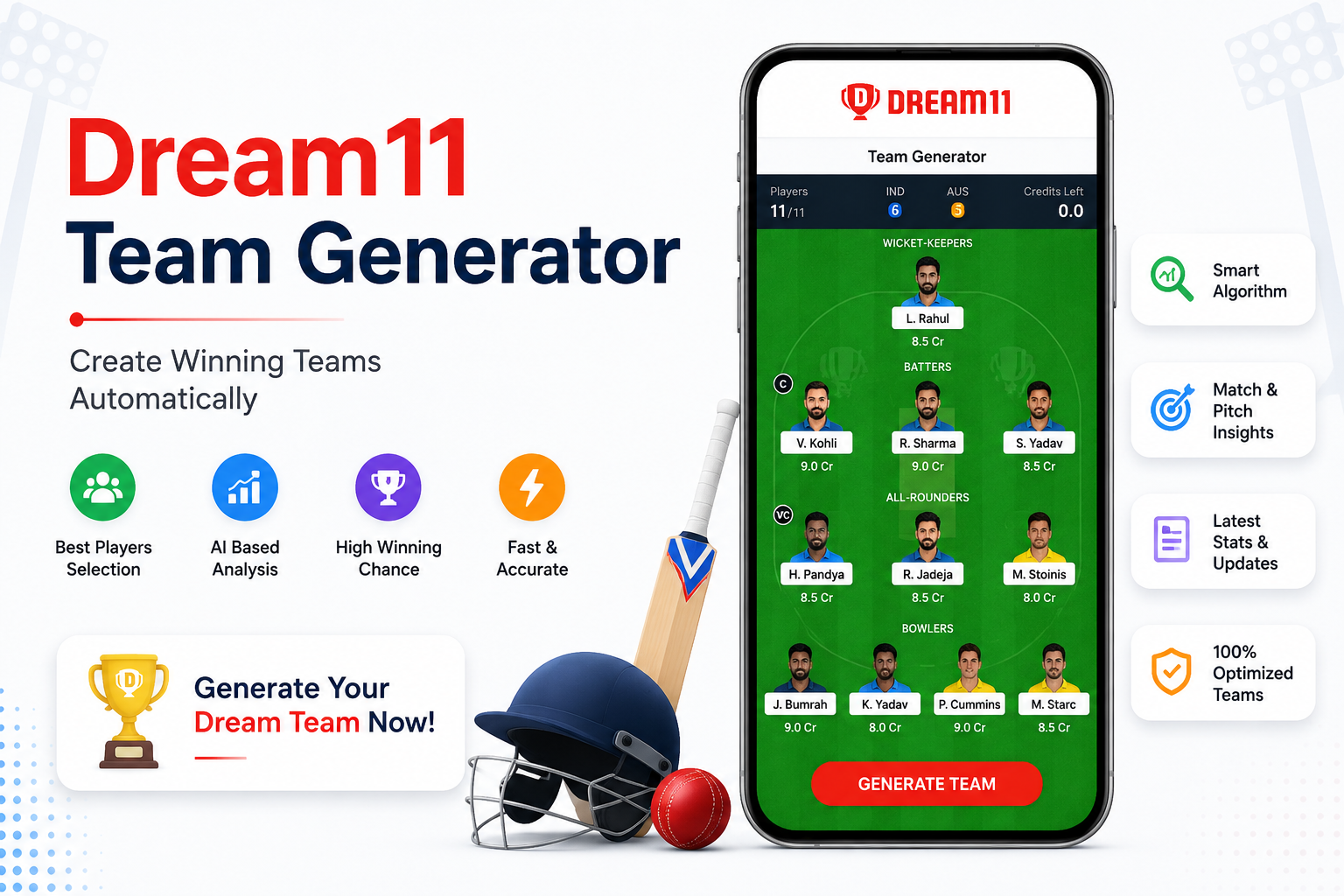 Dream11 Team Generator