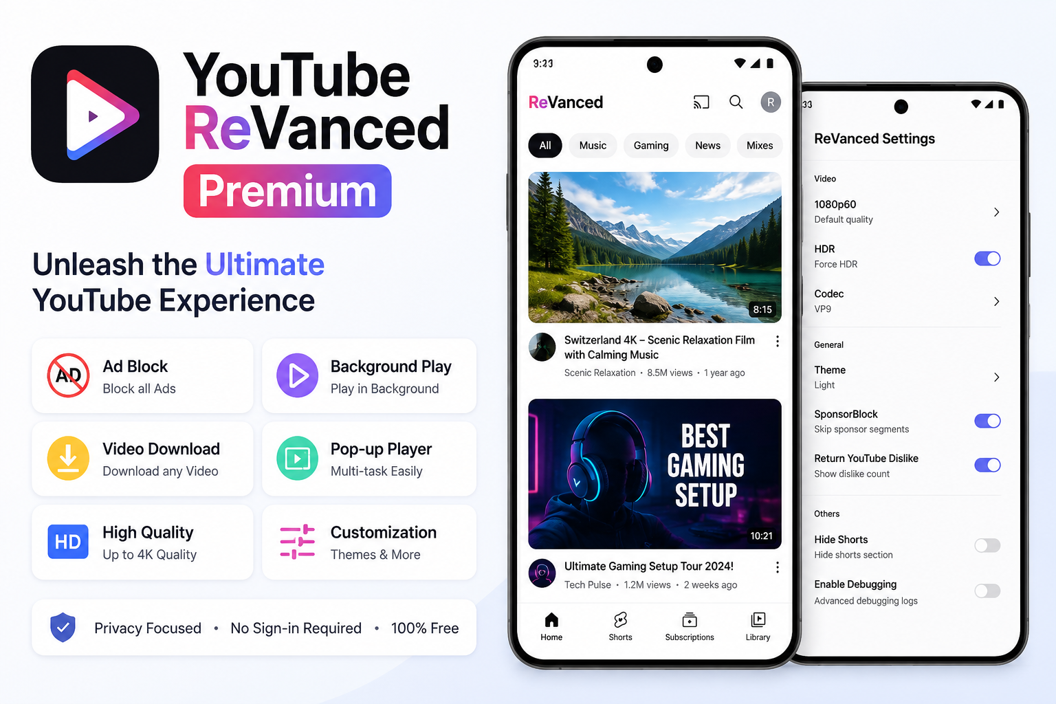 YouTube ReVanced Premium
